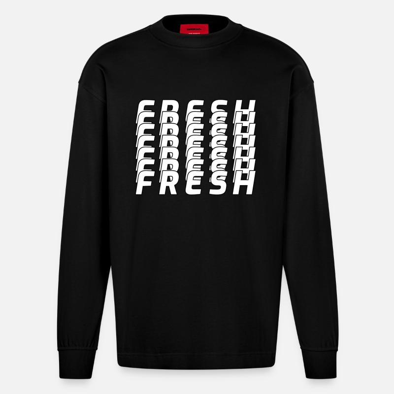 Fresh - Heavyweight Oversized Organic Langarmshirt Made in EU - SOLID BLACK
