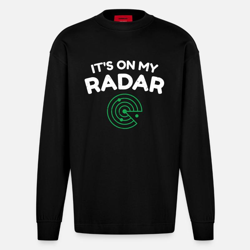 C’est sur mon radar - Manches longues bio épais oversize fabriqué en UE - SOLID BLACK