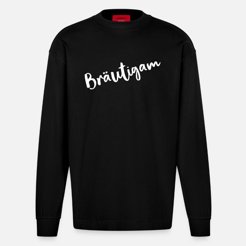 bräutigam - Heavyweight Oversized Organic Langarmshirt Made in EU - SOLID BLACK