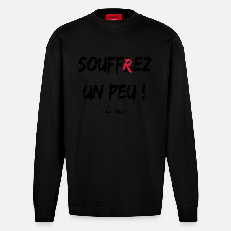 Soufflez un peu - Heavyweight Oversized Organic Langarmshirt Made in EU - SOLID BLACK