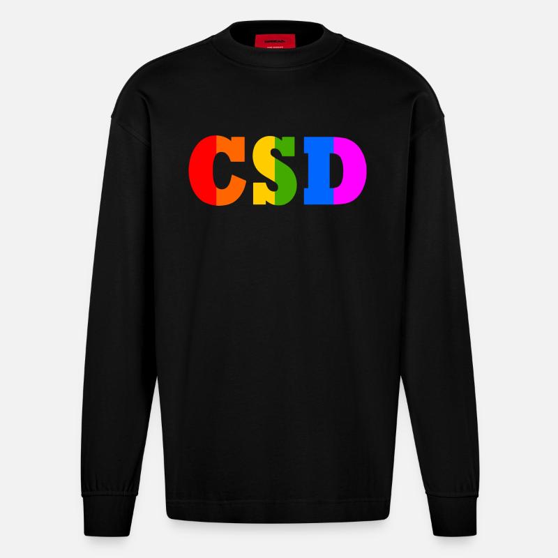 Csd - Heavyweight Oversized Organic Langarmshirt Made in EU - SOLID BLACK