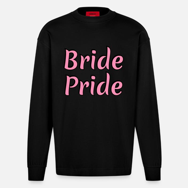 Fierté de la mariée - Manches longues bio épais oversize fabriqué en UE - SOLID BLACK