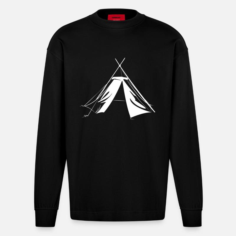 kohte_wei-- - Heavyweight Oversized Organic Langarmshirt Made in EU - SOLID BLACK
