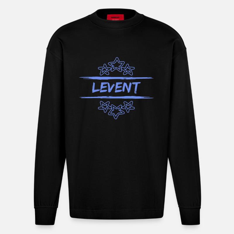 Levent als Levent - Heavyweight Oversized Organic Langarmshirt Made in EU - SOLID BLACK