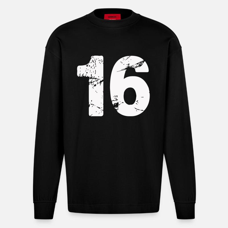 16 - Heavyweight Oversized Organic Langarmshirt Made in EU - SOLID BLACK