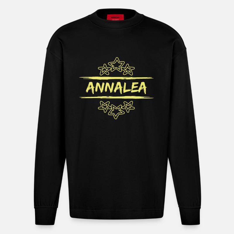 Annalea - Heavyweight Oversized Organic Langarmshirt Made in EU - SOLID BLACK
