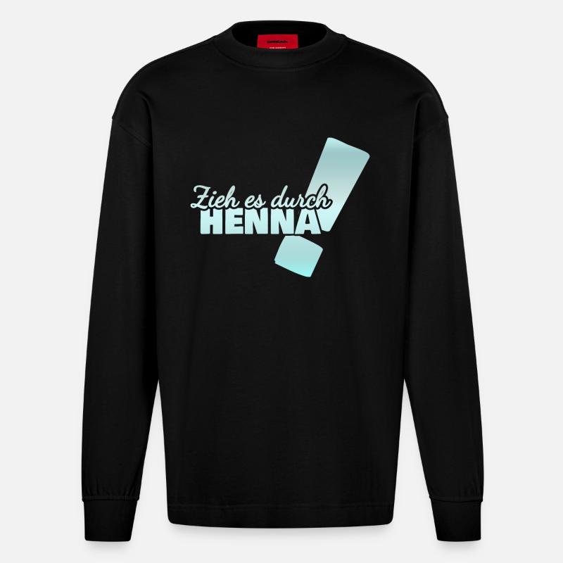 Henna - Heavyweight Oversized Organic Langarmshirt Made in EU - SOLID BLACK