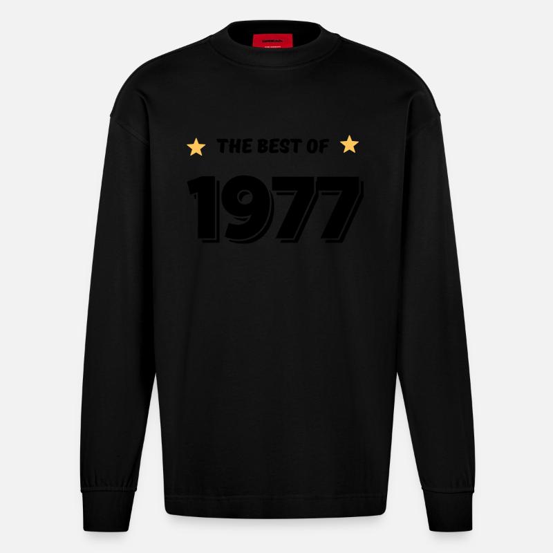 Das Beste von 1977 - Heavyweight Oversized Organic Langarmshirt Made in EU - SOLID BLACK