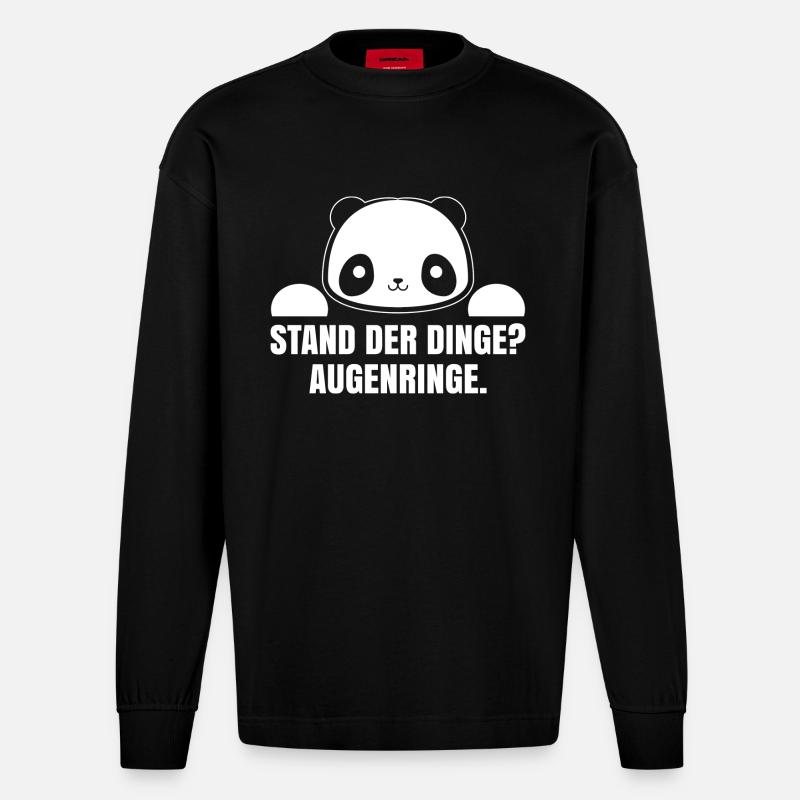 Stand der dinge - Heavyweight Oversized Organic Langarmshirt Made in EU - SOLID BLACK