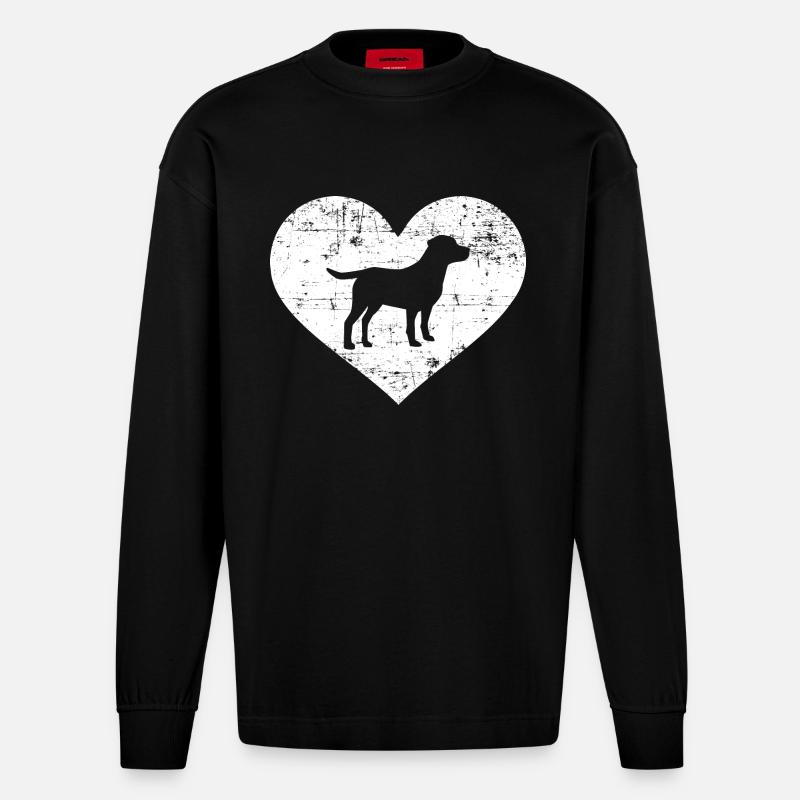 Labrador - Manches longues bio épais oversize fabriqué en UE - SOLID BLACK