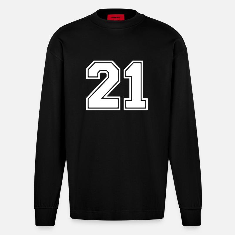 21 - Heavyweight Oversized Organic Langarmshirt Made in EU - SOLID BLACK