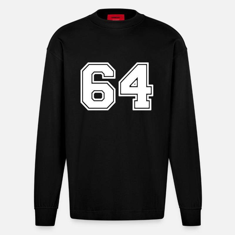 64 - Heavyweight Oversized Organic Langarmshirt Made in EU - SOLID BLACK