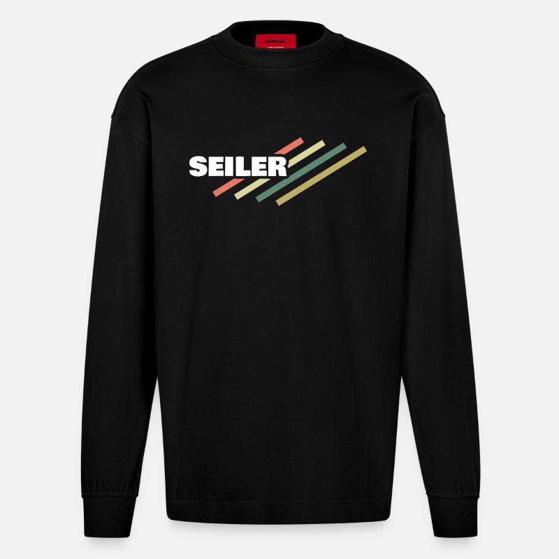 Cordonnier - Manches longues bio épais oversize fabriqué en UE - SOLID BLACK