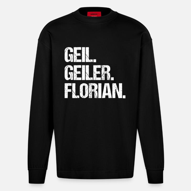 Florian - Heavyweight Oversized Organic Langarmshirt Made in EU - SOLID BLACK