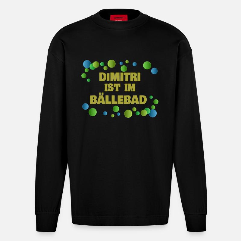 Bälle Dimitri - Heavyweight Oversized Organic Langarmshirt Made in EU - SOLID BLACK