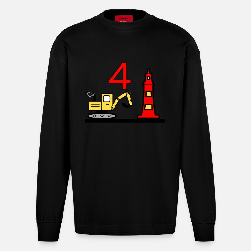Bagger - Heavyweight Oversized Organic Langarmshirt Made in EU - SOLID BLACK