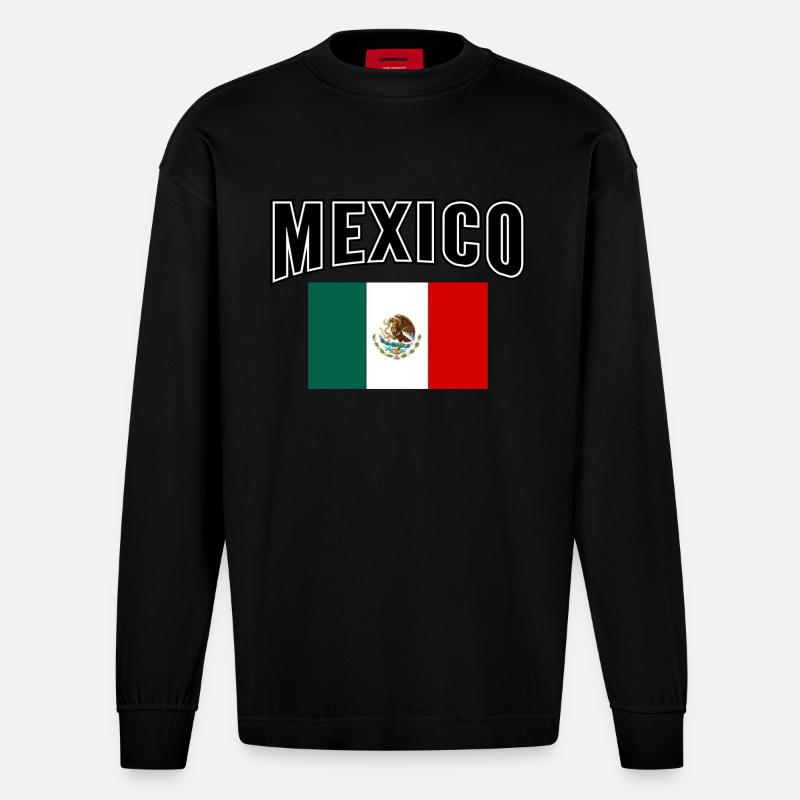 Mexico - Heavyweight Oversized Organic Longsleeve Shirt Made in EU - SOLID BLACK