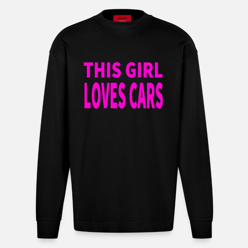 Auto - Heavyweight Oversized Organic Langarmshirt Made in EU - SOLID BLACK