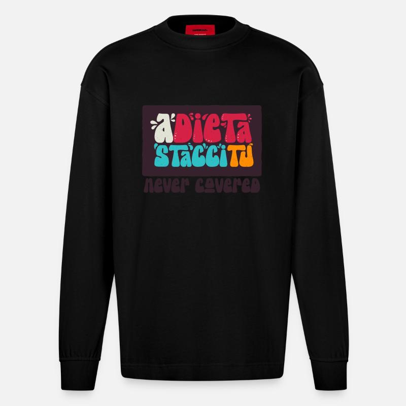 Le régime Stacci Tu - Manches longues bio épais oversize fabriqué en UE - SOLID BLACK