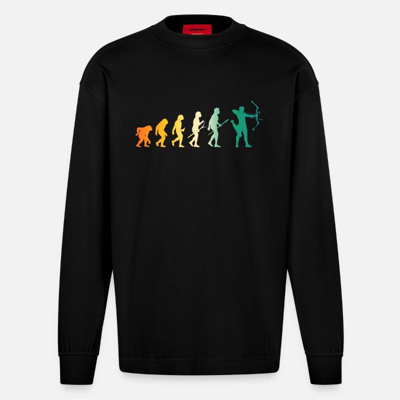 Archer Evolution Tir à l’arc - Manches longues bio épais oversize fabriqué en UE - SOLID BLACK