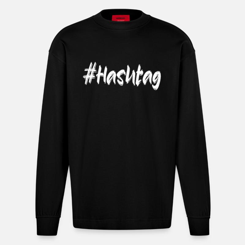 # - Heavyweight Oversized Organic Langarmshirt Made in EU - SOLID BLACK