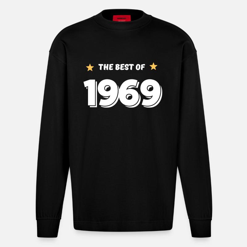 Das Beste von 1969 - Heavyweight Oversized Organic Langarmshirt Made in EU - SOLID BLACK