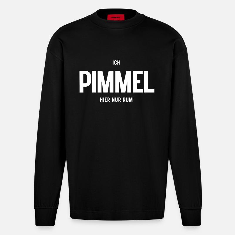 Rumpimmeln - Heavyweight Oversized Organic Langarmshirt Made in EU - SOLID BLACK