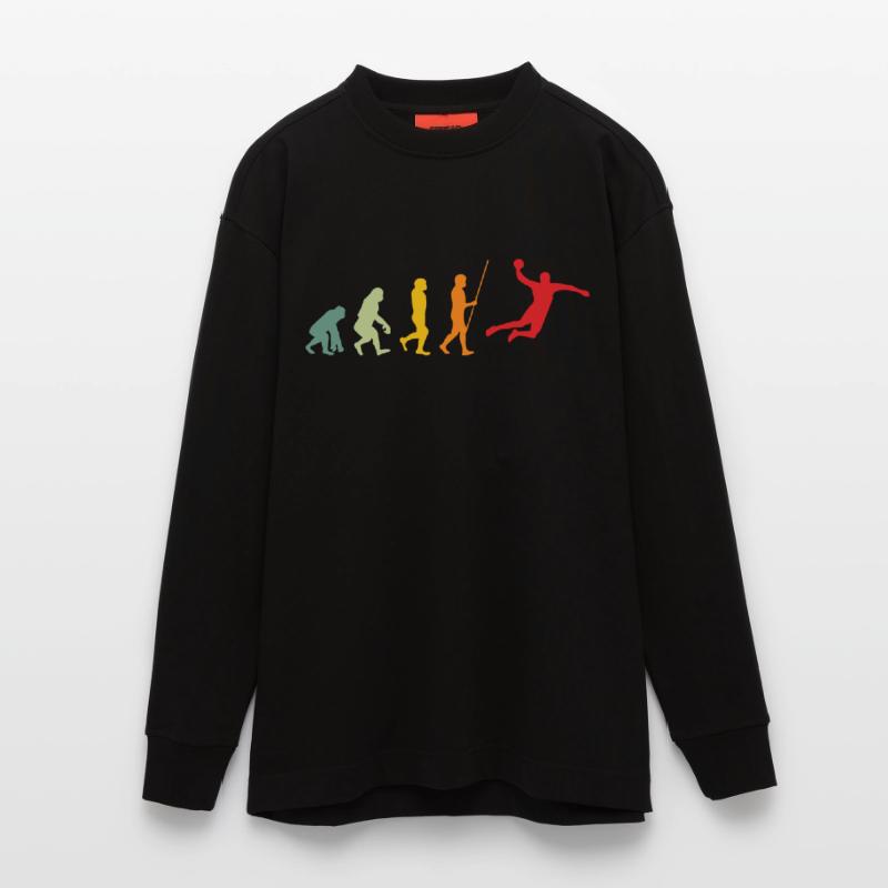 Handball Evolution Development Retro Heavyweight Oversized Organic Longsleeve Shirt Made in EU