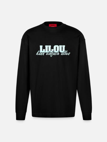 Lilou - Heavyweight Oversized Organic Longsleeve Shirt Made in EU - SOLID BLACK