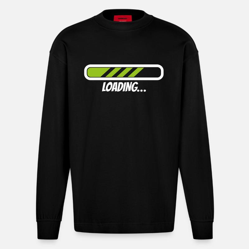 Loading 2 - Heavyweight Oversized Organic Langarmshirt Made in EU - SOLID BLACK