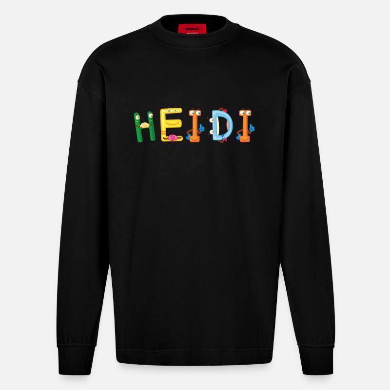 Heidi - Heavyweight Oversized Organic Langarmshirt Made in EU - SOLID BLACK