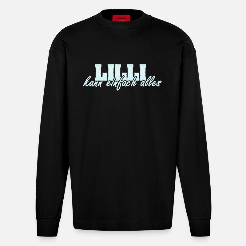 Lilli - Heavyweight Oversized Organic Langarmshirt Made in EU - SOLID BLACK