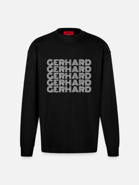 Gerhard - Heavyweight Oversized Organic Longsleeve Shirt Made in EU - SOLID BLACK