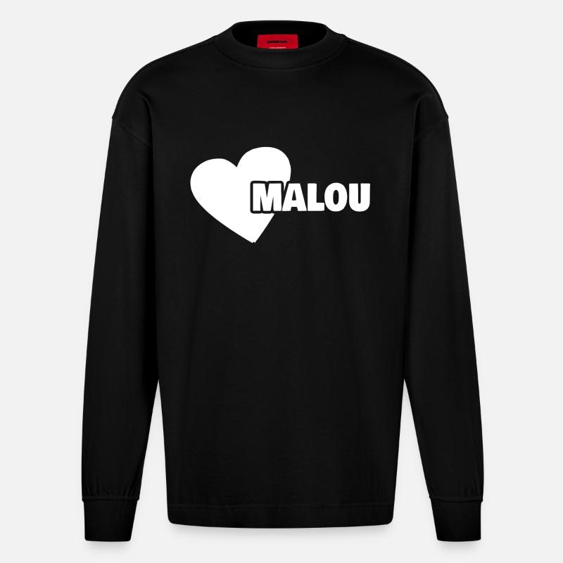Malou - Heavyweight Oversized Organic Langarmshirt Made in EU - SOLID BLACK