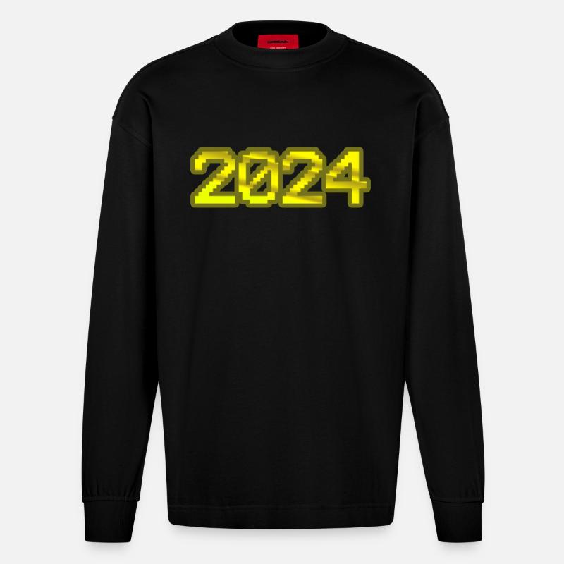2024 2024 - Heavyweight Oversized Organic Langarmshirt Made in EU - SOLID BLACK