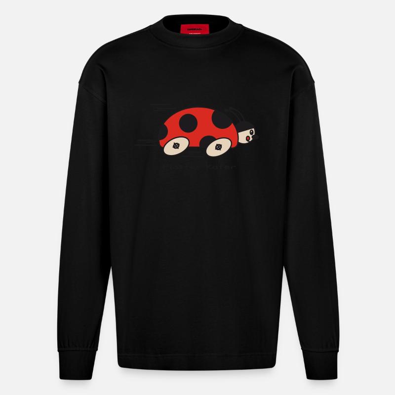 Flotter Käfer - Heavyweight Oversized Organic Langarmshirt Made in EU - SOLID BLACK