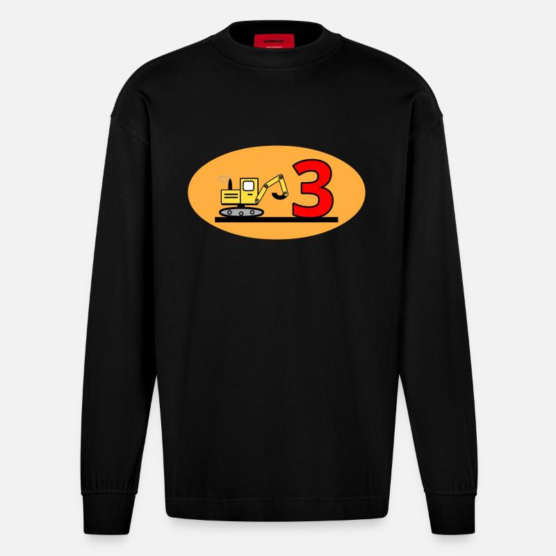Bagger - Heavyweight Oversized Organic Langarmshirt Made in EU - SOLID BLACK