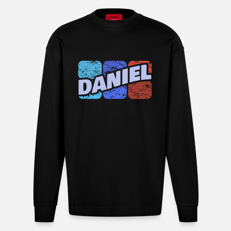 Daniel als Daniel - Heavyweight Oversized Organic Langarmshirt Made in EU - SOLID BLACK
