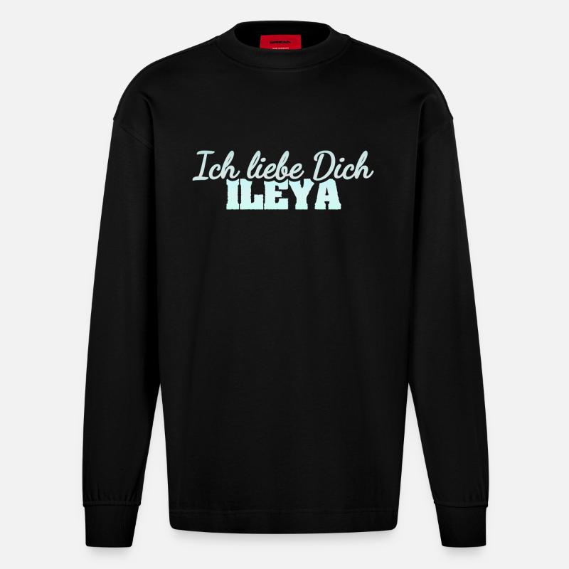 Ileya - Heavyweight Oversized Organic Langarmshirt Made in EU - SOLID BLACK