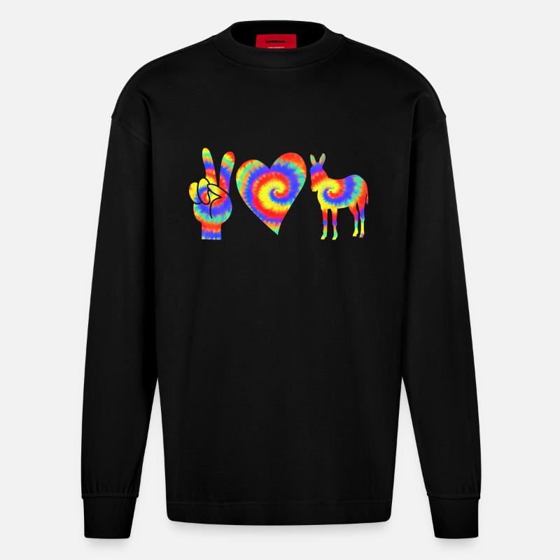 Esel - Heavyweight Oversized Organic Langarmshirt Made in EU - SOLID BLACK