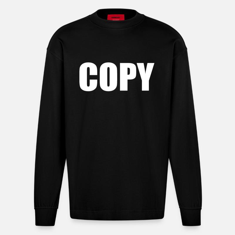 Copy - Heavyweight Oversized Organic Langarmshirt Made in EU - SOLID BLACK