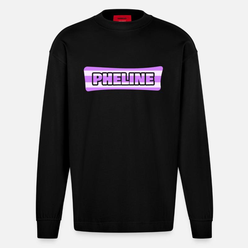 Pheline comme mariage - Manches longues bio épais oversize fabriqué en UE - SOLID BLACK