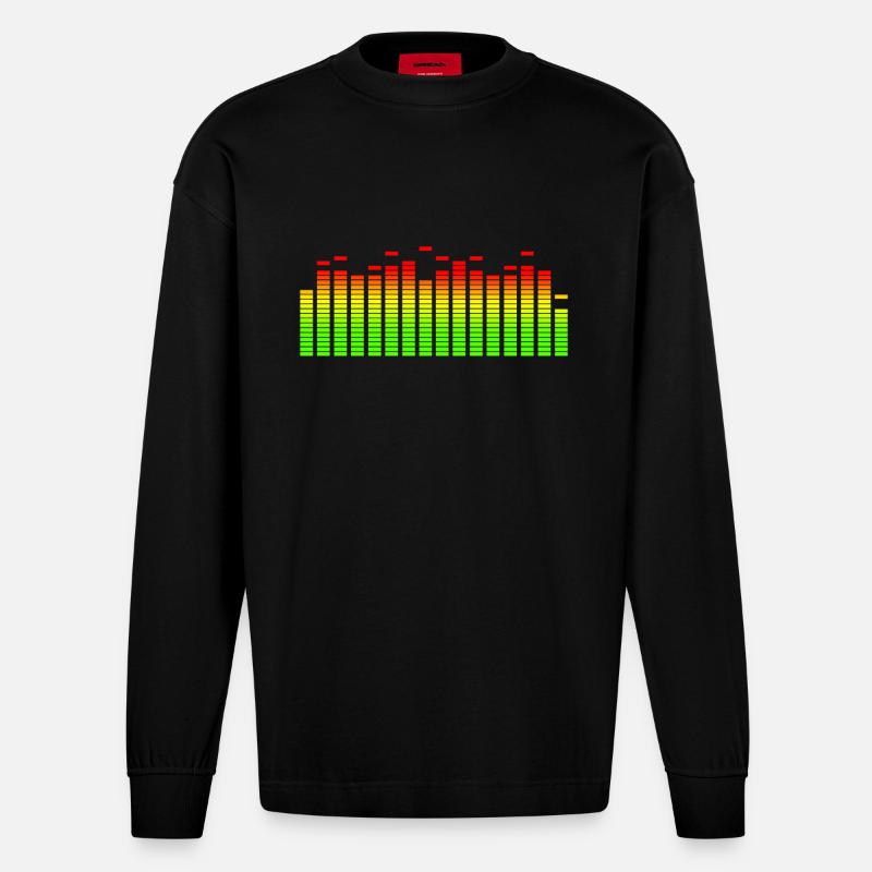 EQUALIZER - Manches longues bio épais oversize fabriqué en UE - SOLID BLACK