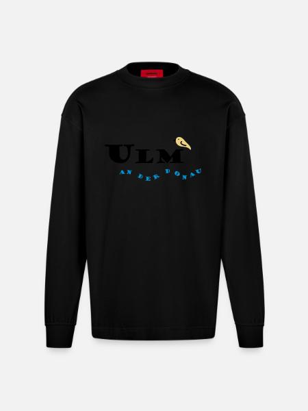 Ulm - Heavyweight Oversized Organic Longsleeve Shirt Made in EU - SOLID BLACK