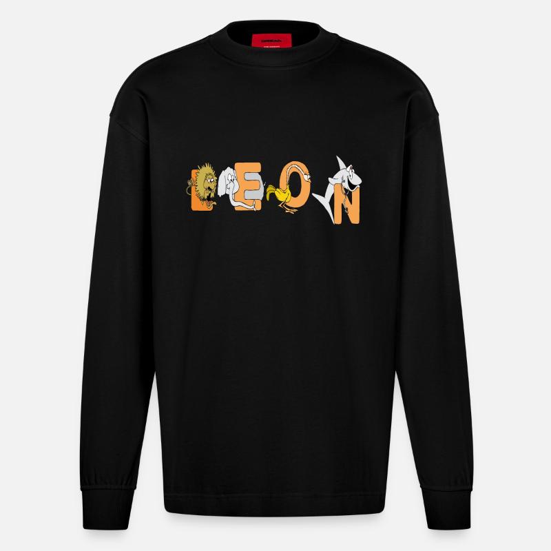 Leon - Heavyweight Oversized Organic Langarmshirt Made in EU - SOLID BLACK