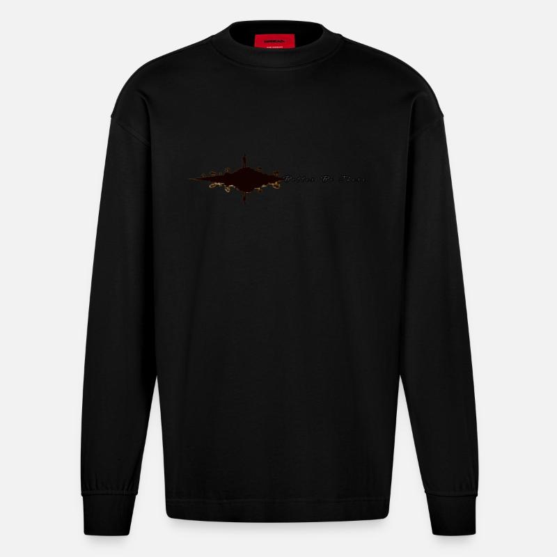 Besser dort sein - Heavyweight Oversized Organic Langarmshirt Made in EU - SOLID BLACK