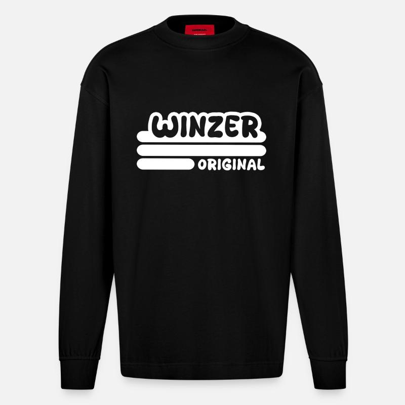 Winzer - Heavyweight Oversized Organic Langarmshirt Made in EU - SOLID BLACK