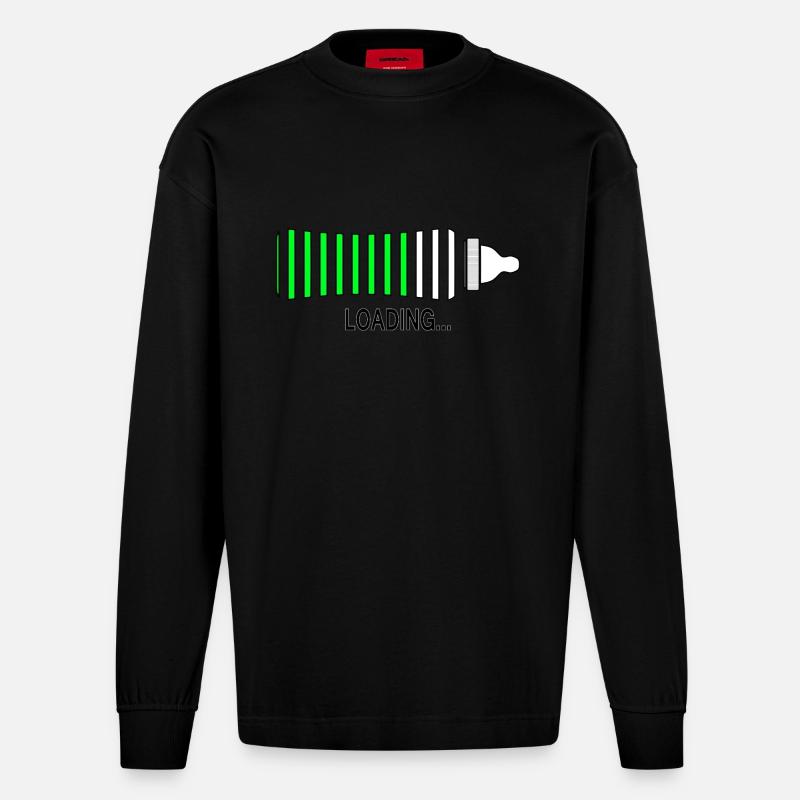 Loading - Manches longues bio épais oversize fabriqué en UE - SOLID BLACK