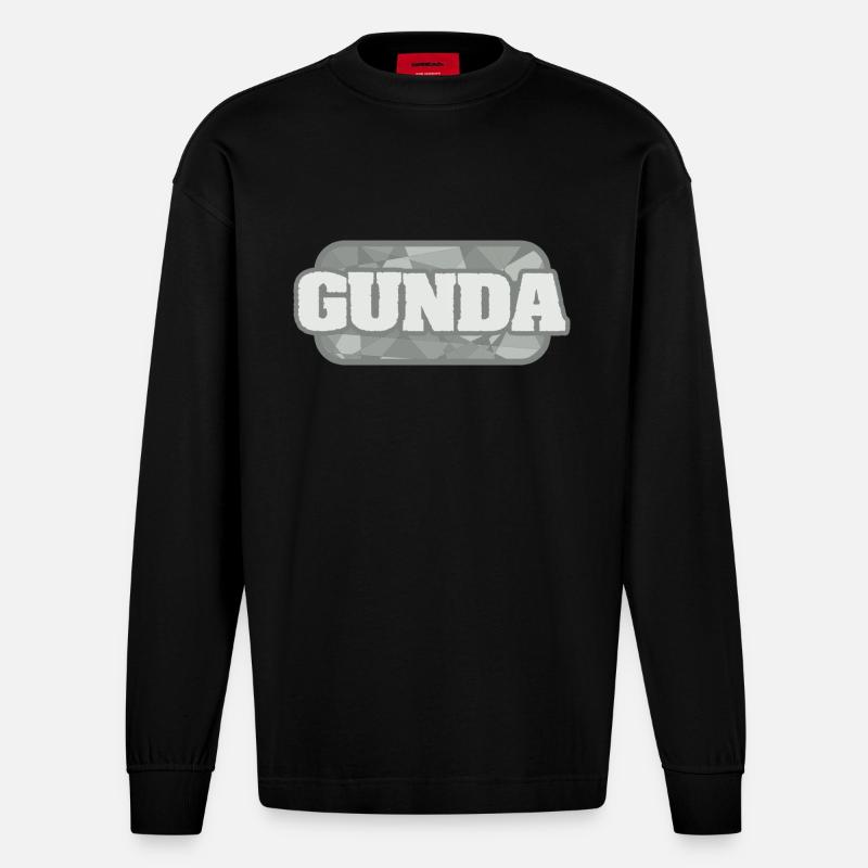 Gunda - Heavyweight Oversized Organic Langarmshirt Made in EU - SOLID BLACK