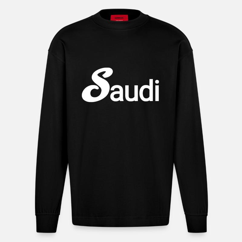 Saudi - Heavyweight Oversized Organic Langarmshirt Made in EU - SOLID BLACK